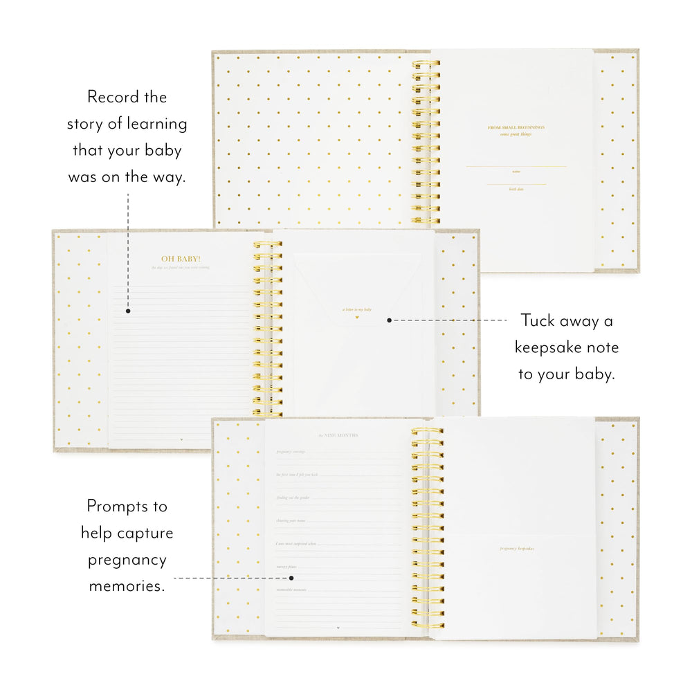 Sugar Paper Baby Keepsake Book cloth hardcover texture and durability.