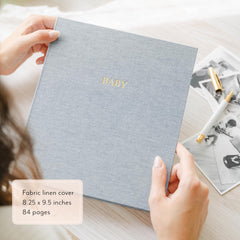 Sugar Paper Baby Keepsake Book milestone pages celebrate pregnancy to first year.