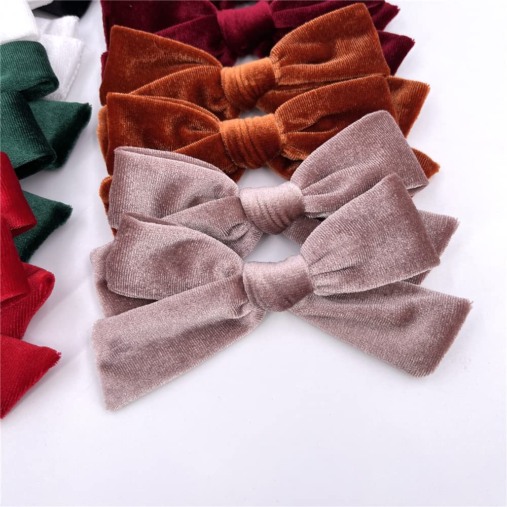 Sugarmelon velvet bow hair clip gift-ready for baby showers and holidays.