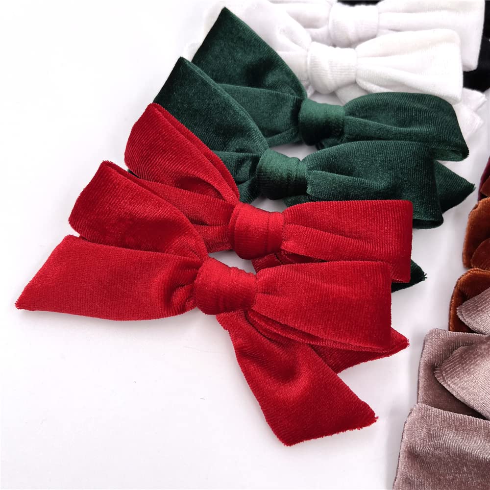 Sugarmelon velvet bow hair clip ideal for family photography sessions.