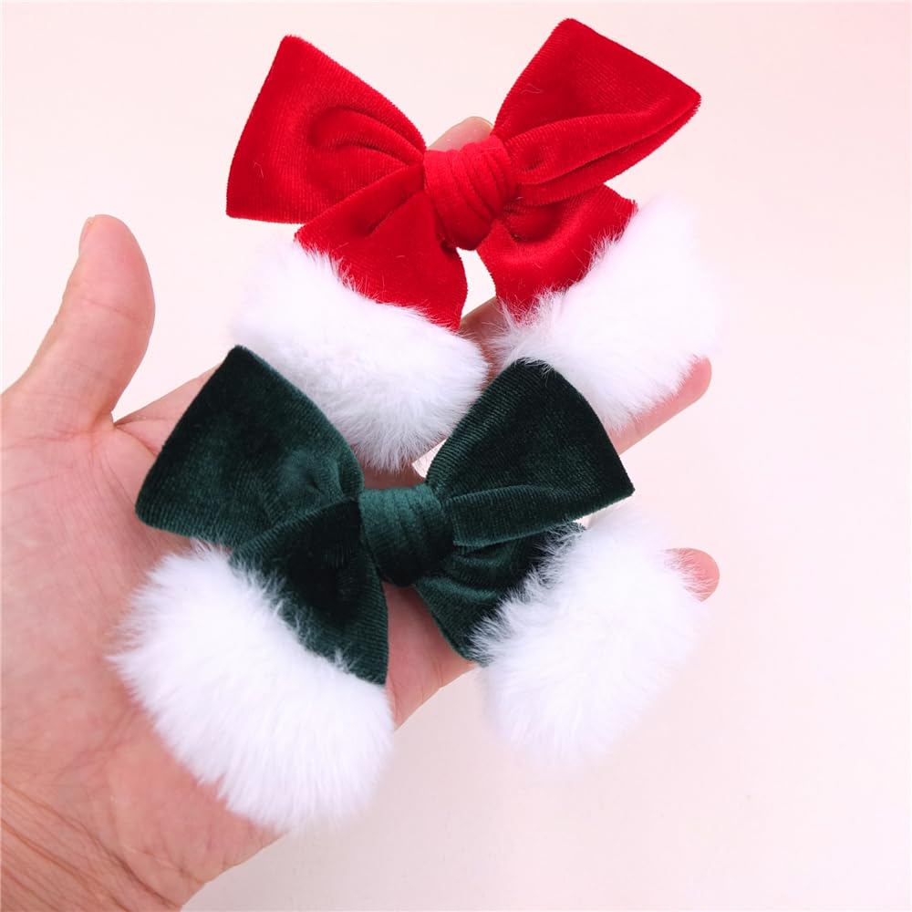 Sugarmelon velvet bow right-side clip shown ready to switch to left side.
