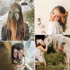 Sugarmelon Fable Bow Avocado Blue closeup edges emphasizes durable serged stitching for long-lasting wear.