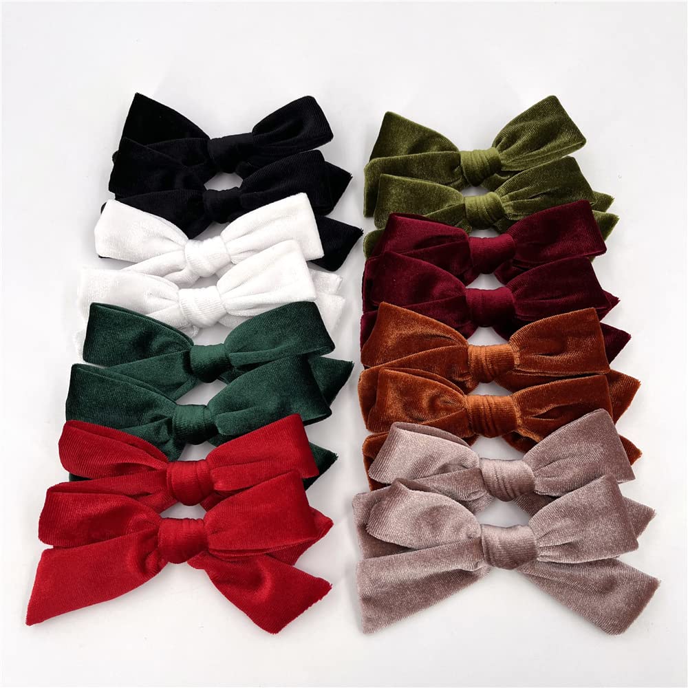 Sugarmelon velvet bow hair clip complements teen and women styles.