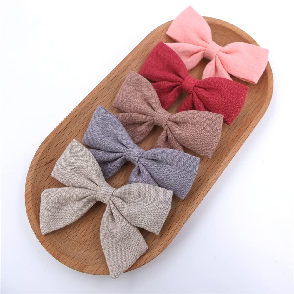 Sugarmelon linen bow hairclip-christmas-gift thoughtful present for new parents