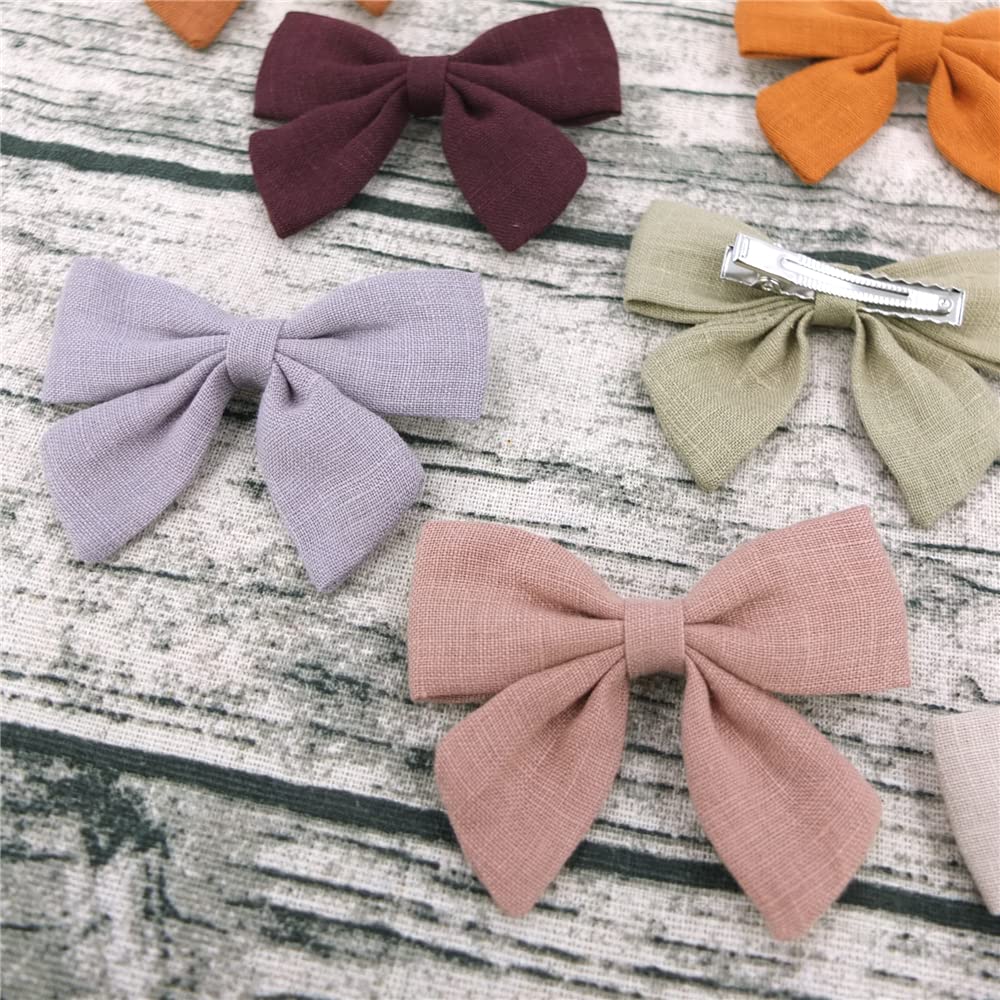 Sugarmelon linen bow hairclip-family-photos suitable for portrait looks
