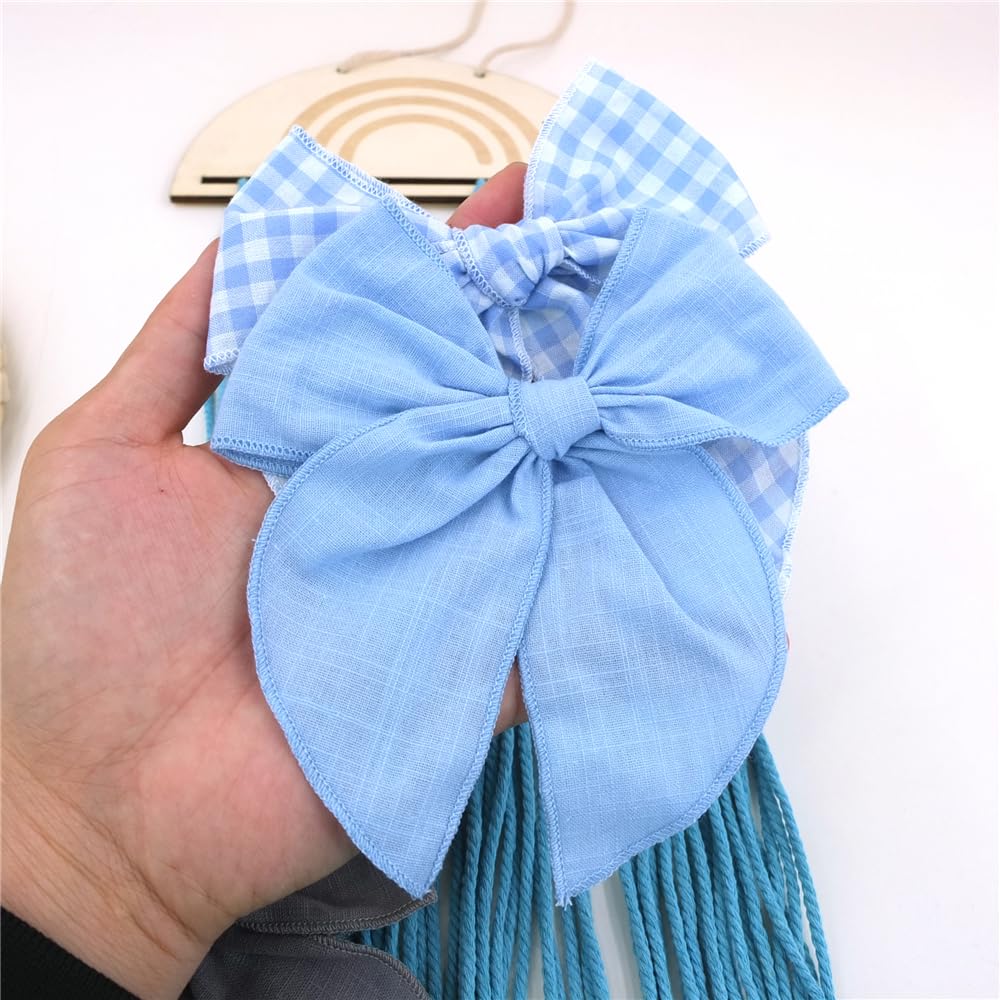 Sugarmelon mom-child accessory blue sky, convenient alligator clip for quick styling.
