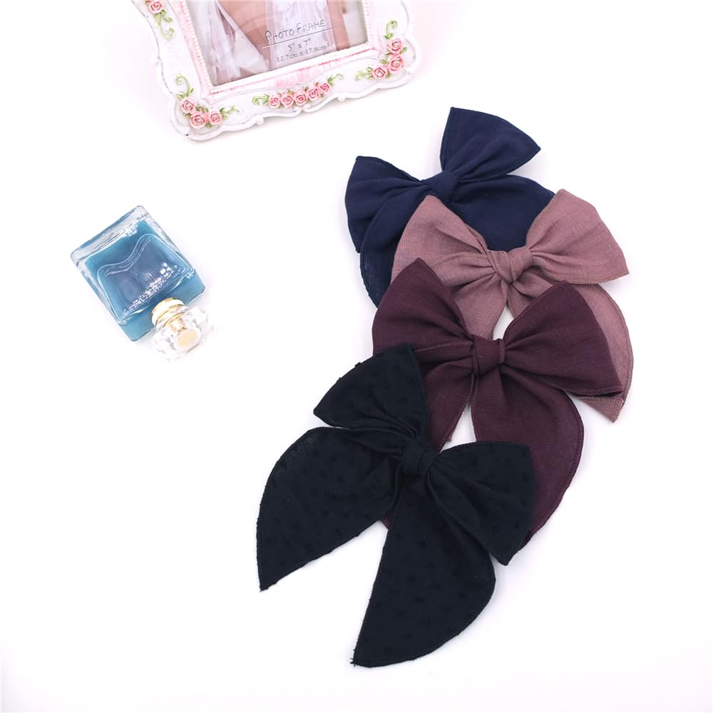 Sugarmelon burgundy-black hair bows ideal for mom-and-me looks