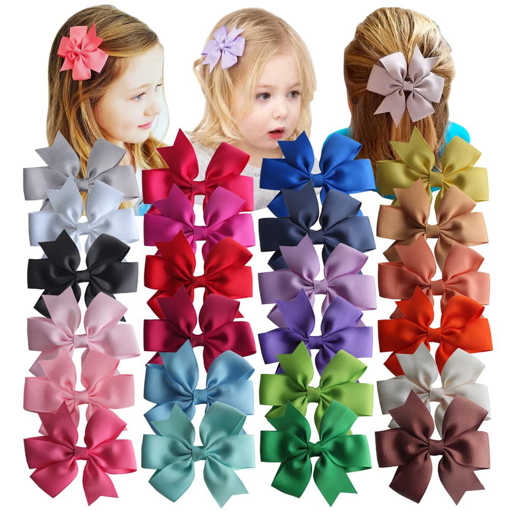 Sugarmelon pinwheel bow close-up in vibrant colors for easy outfit matching.