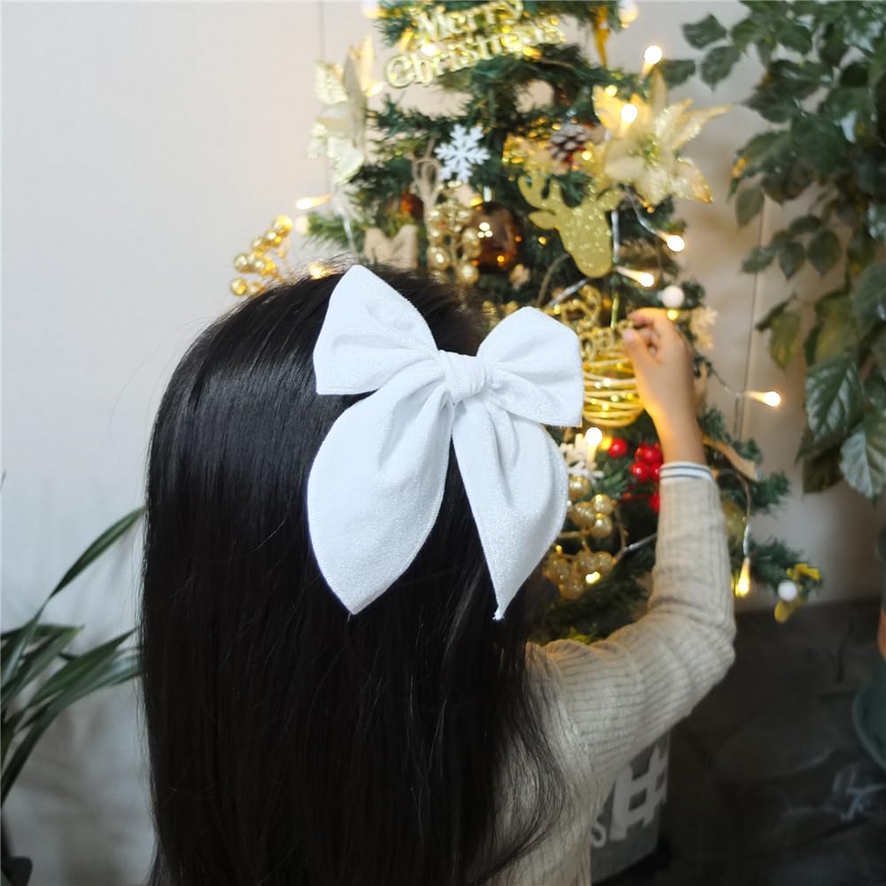 Sugarmelon velvet bow ideal for Santa photos with kids.