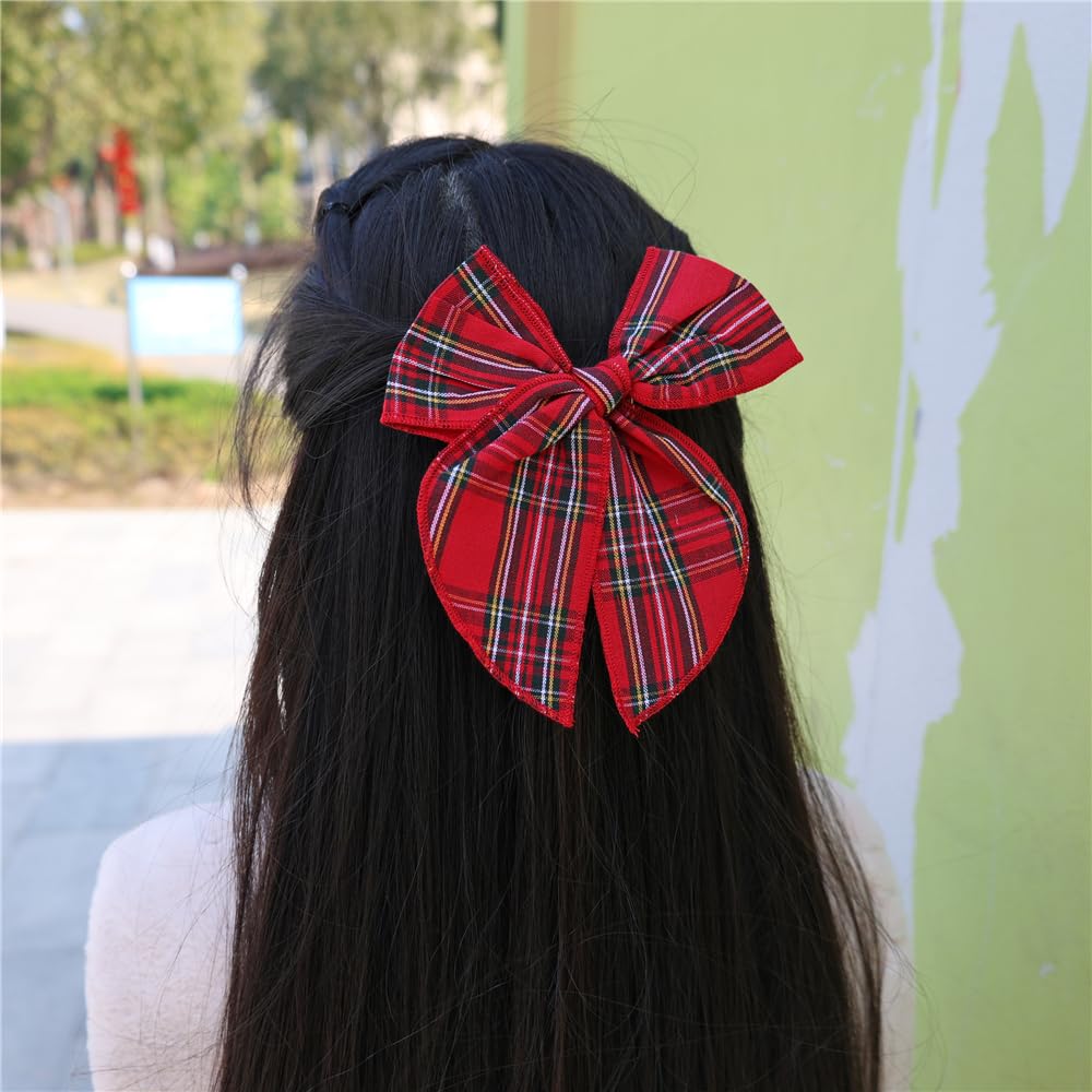 Sugarmelon basic 4-inch red bows paired for multiple looks.