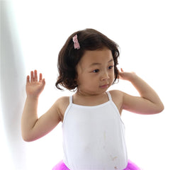 Sugarmelon toddler hair clip with velvet bow demonstrates easy styling for busy mornings.