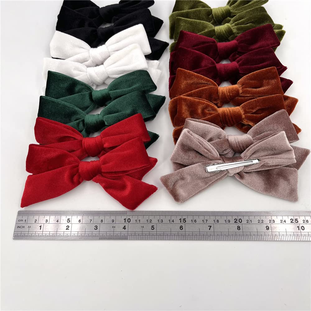 Sugarmelon velvet bow hair clip securing bangs while staying comfortable.
