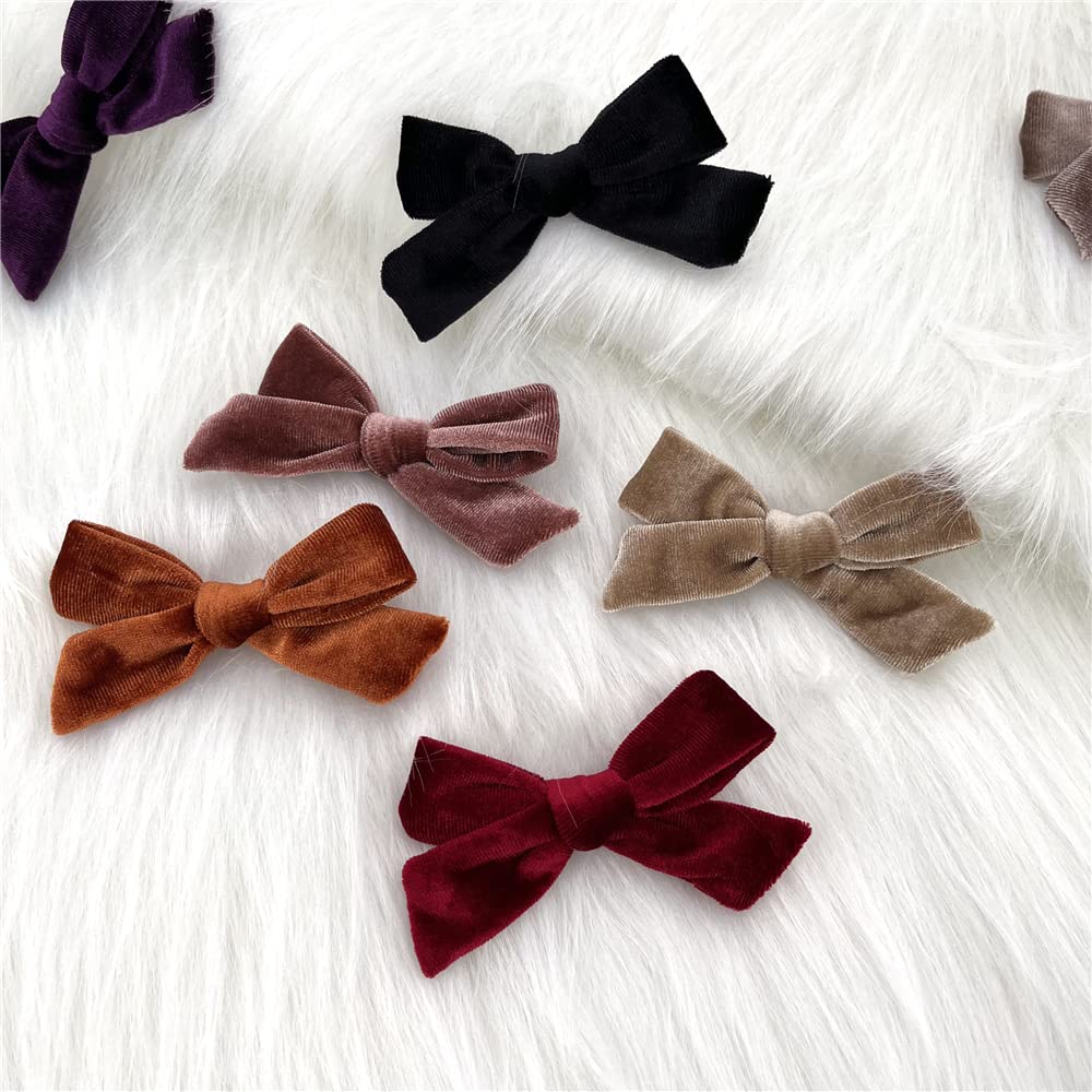 Sugarmelon velvet bow clip champagne gold adds subtle shine to any hairstyle.