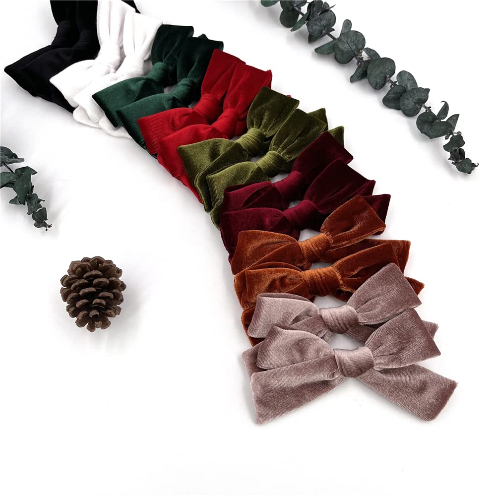 Sugarmelon velvet bow hair clip on pigtails showcases cute, easy styling.
