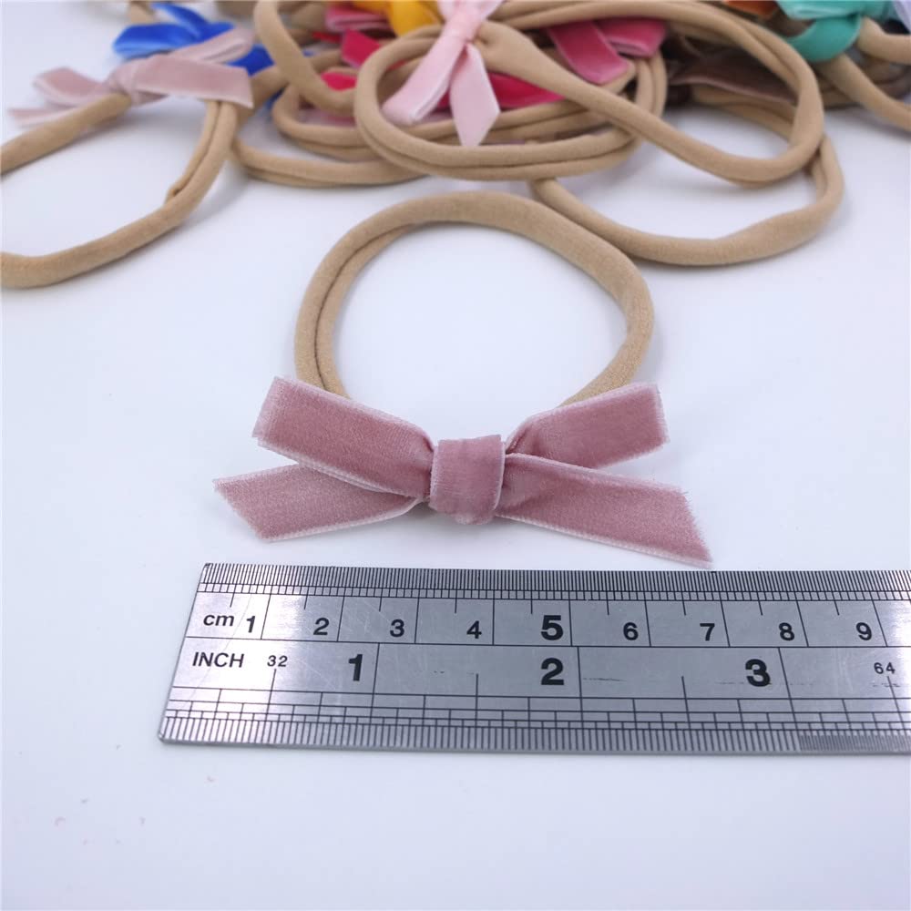 Sugarmelon velvet-closeup headband shows soft texture and durable elastic band.