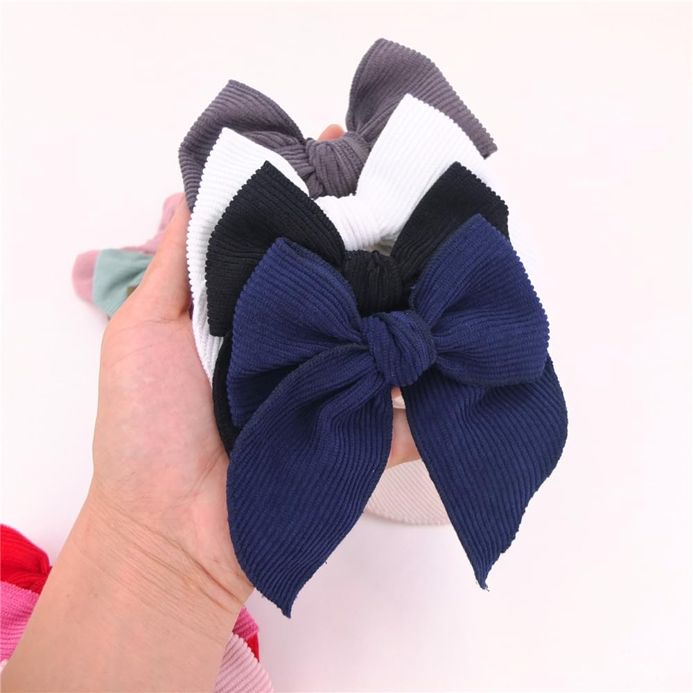 Sugarmelon corduroy velvet bow ideal for photos and daily wear.