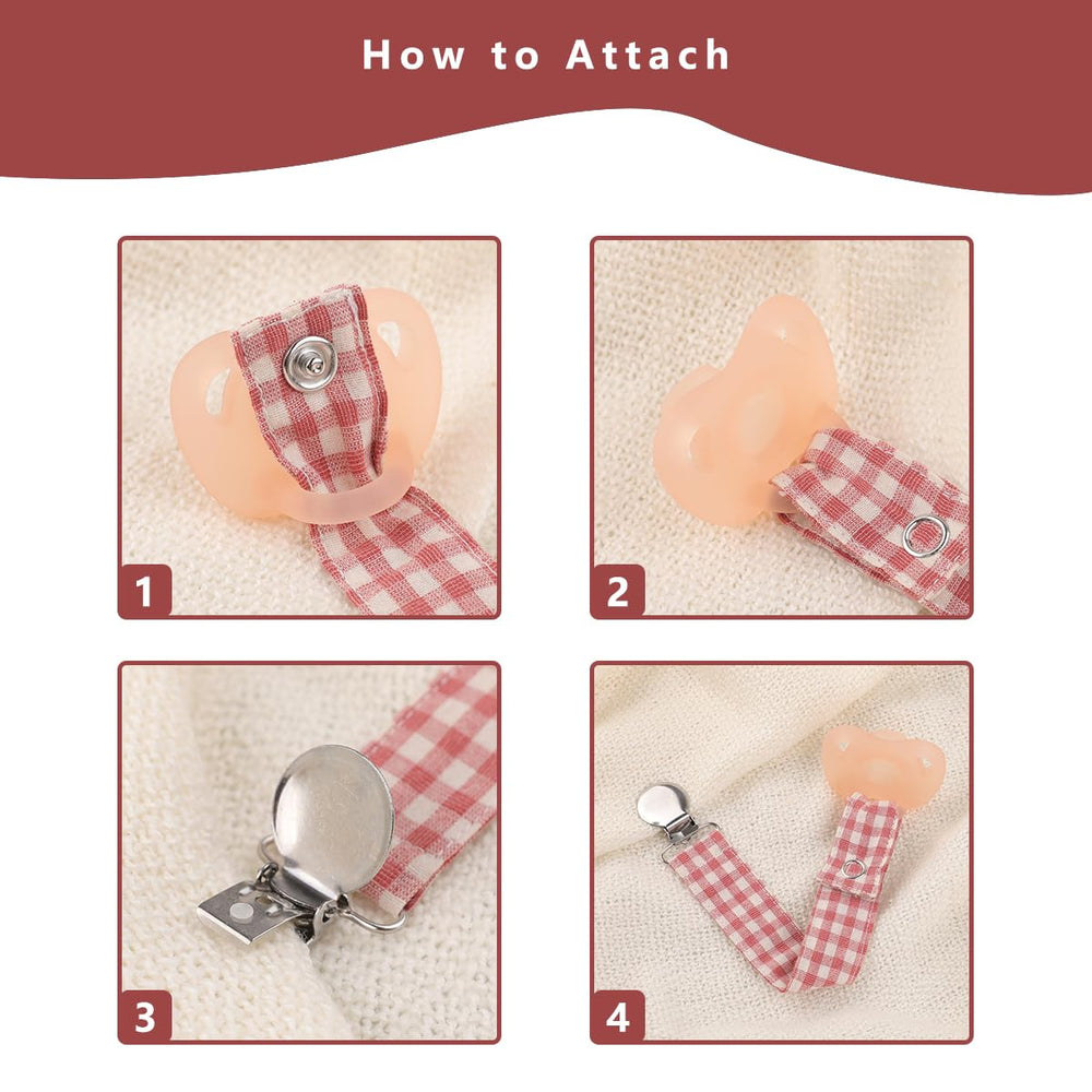 Sugee pacifier clip durable-buckle keeps baby clothes safe from tears and pulls.