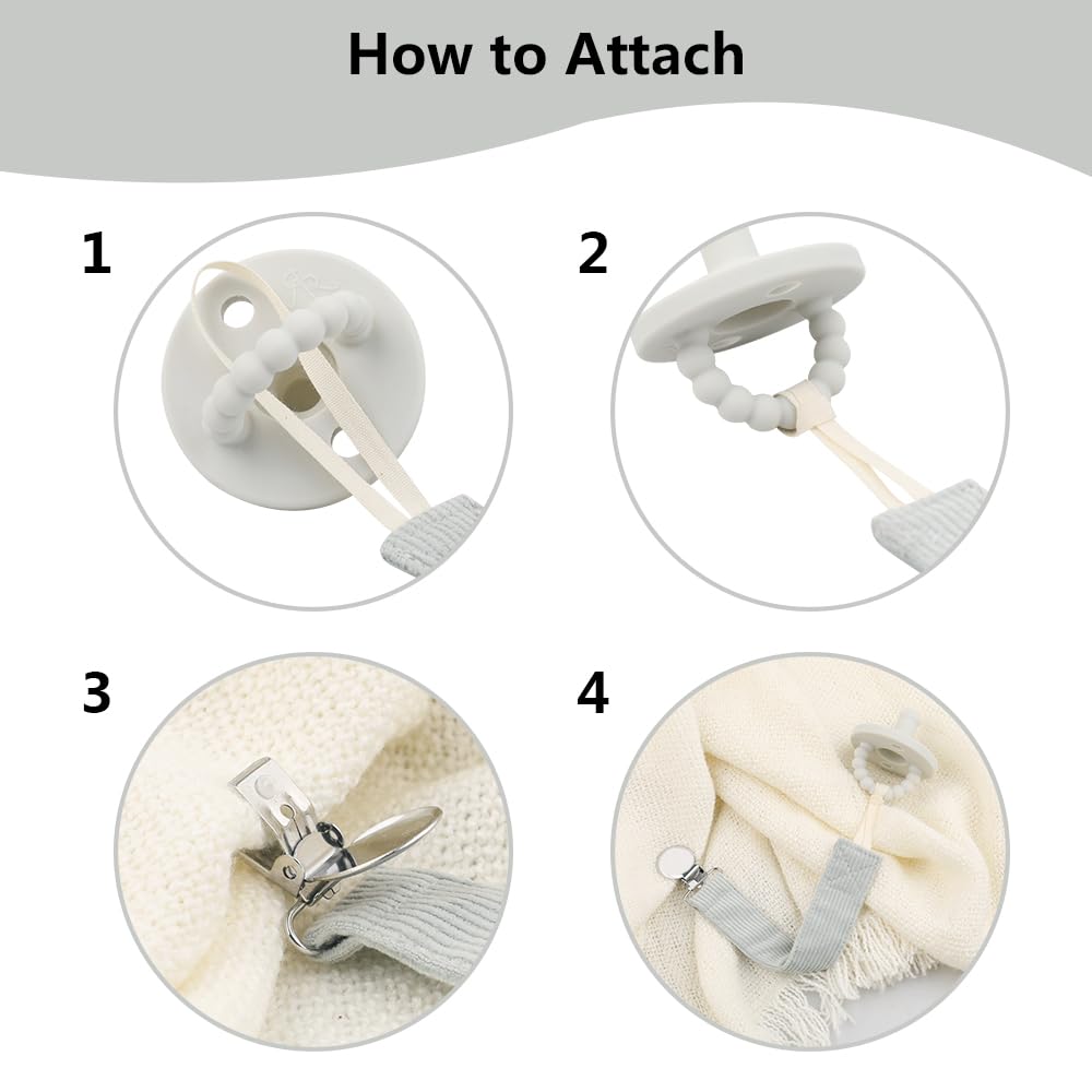 Sugee pacifier clip easy-clean design, washable with soap and air dry