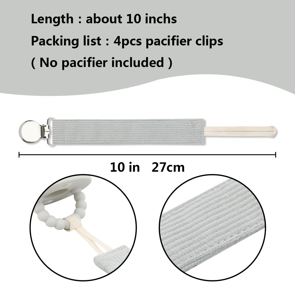Sugee pacifier clip striped green easy to attach to blankets and strollers