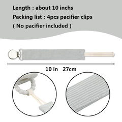 Sugee pacifier clip striped green easy to attach to blankets and strollers