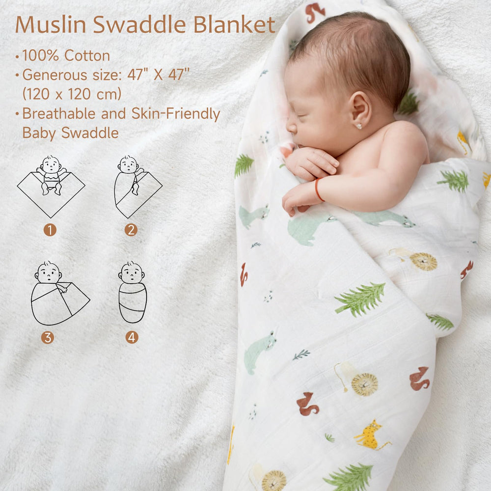Suhctuptx baby swaddle blanket 47x47 offers cozy breathable wrap