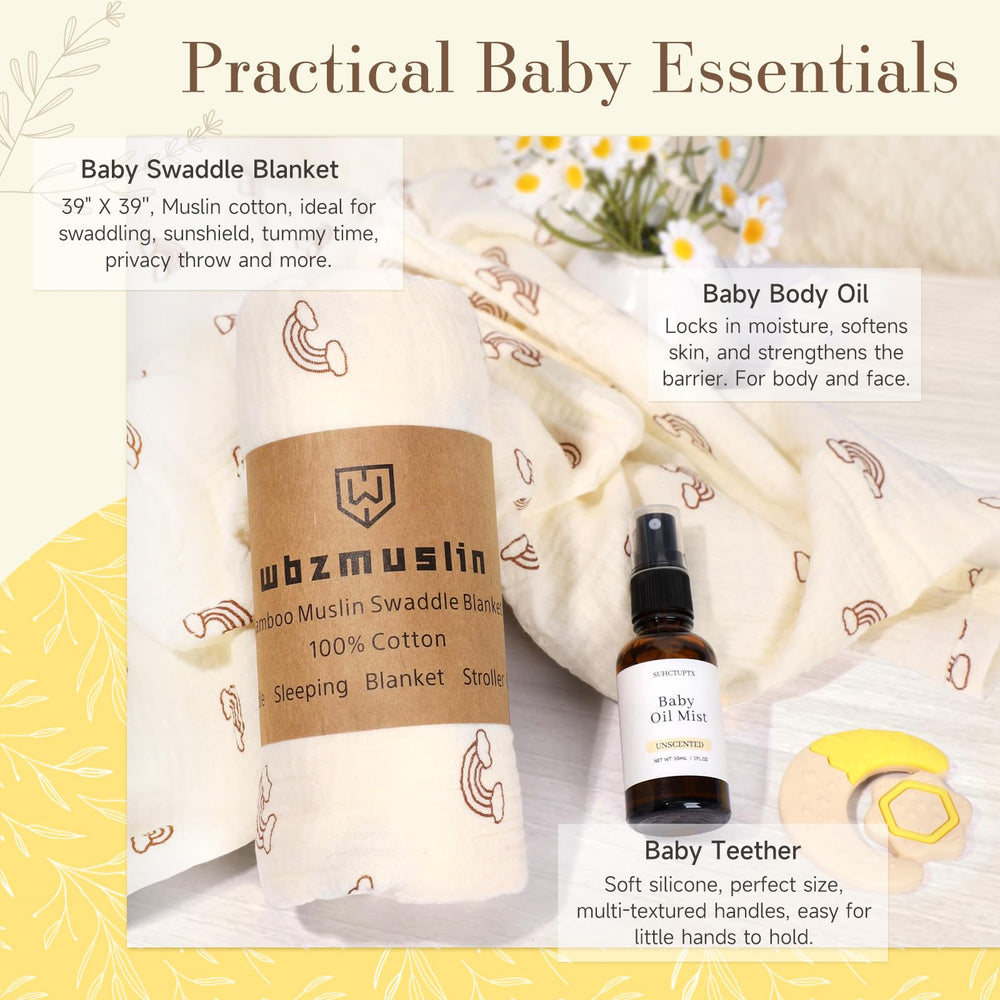 Suhctuptx baby swaddle in soft cotton for cozy naps.