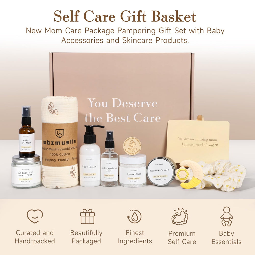 Suhctuptx moisturizer application demonstration for gentle skin pampering after baby's arrival.