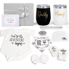 Suhctuptx new mom gifts grey tumbler set for easy hydration on-the-go.
