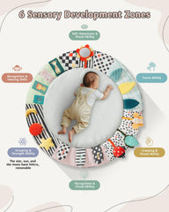 Suihuooo activity gym with detachable toys boosting sensory play and motor feel