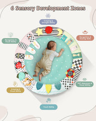 Suihuooo Baby Play Gym tummy time area offers ample space for reaching and stretching