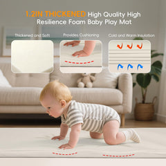 Suihuooo baby play mat edge detail shows durable waterproof surface