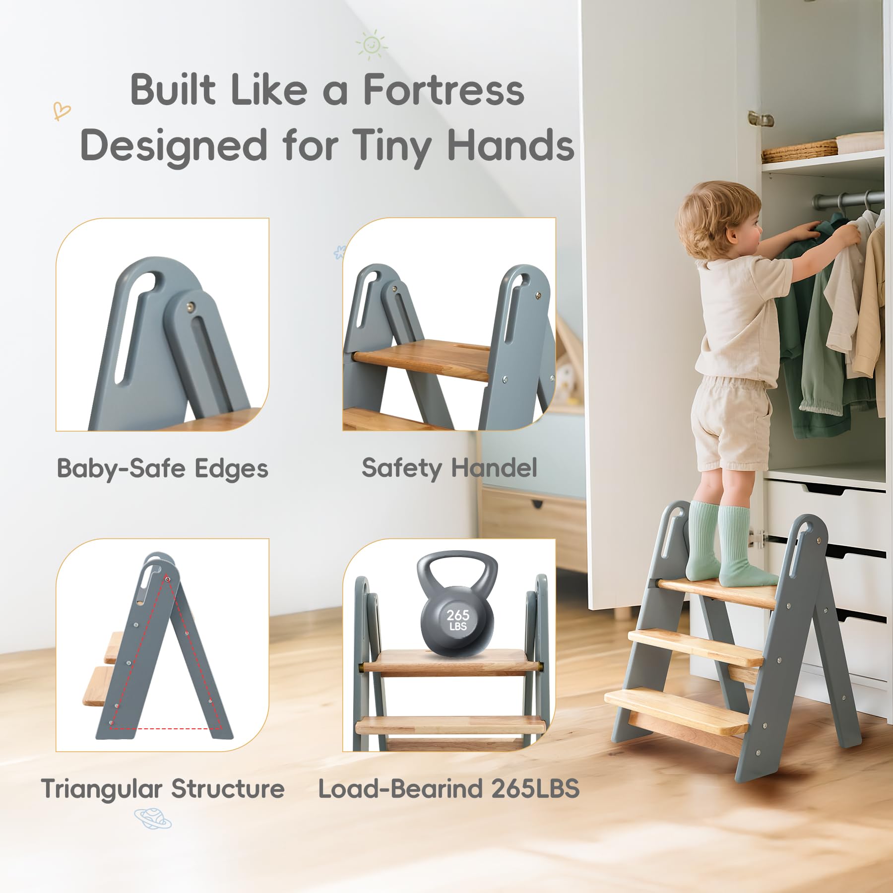 Suihuooo folded-flat compact design fits behind doors or under beds
