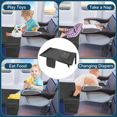 Sukubiui Toddler Airplane Bed compact-carry-bag stores easily for quick travel packing.