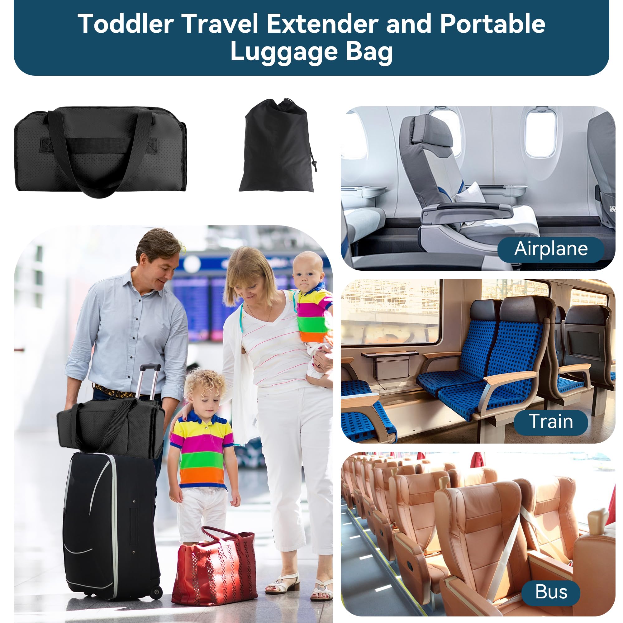 Sukubiui Toddler Airplane Bed conversion-travel-bag makes quick transition between bed and bag.