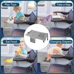 Sukubiui toddler airplane bed non-slip base keeps little traveler steady mid-flight.