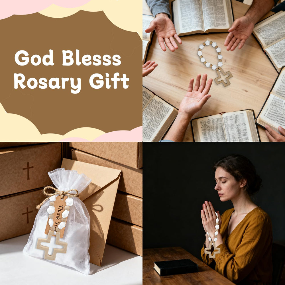 Sumalon packaging contents image featuring rosary, beads, and cross.