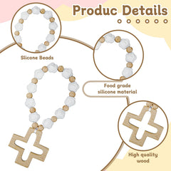 Sumalon wooden beads detail highlighting natural accents and tactile contrast.