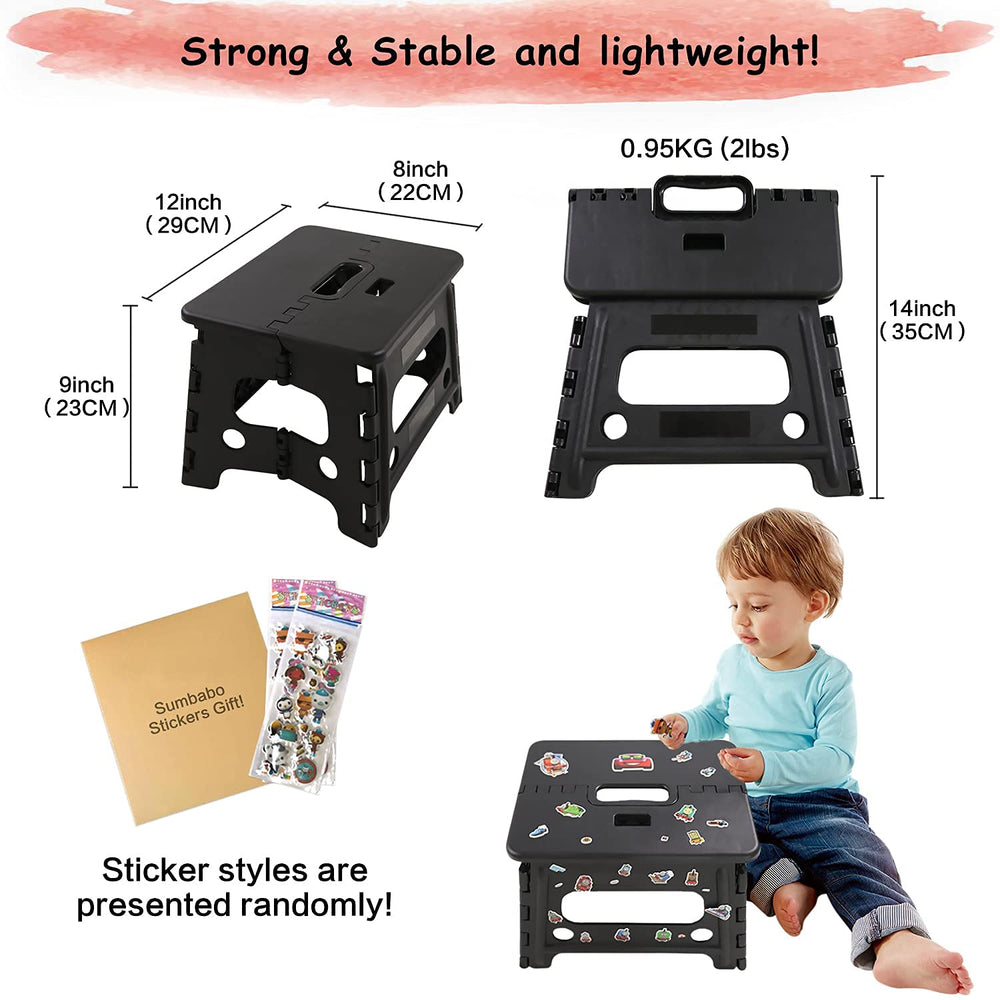 SUMBABO kids step stool in bathroom use for independent tasks.