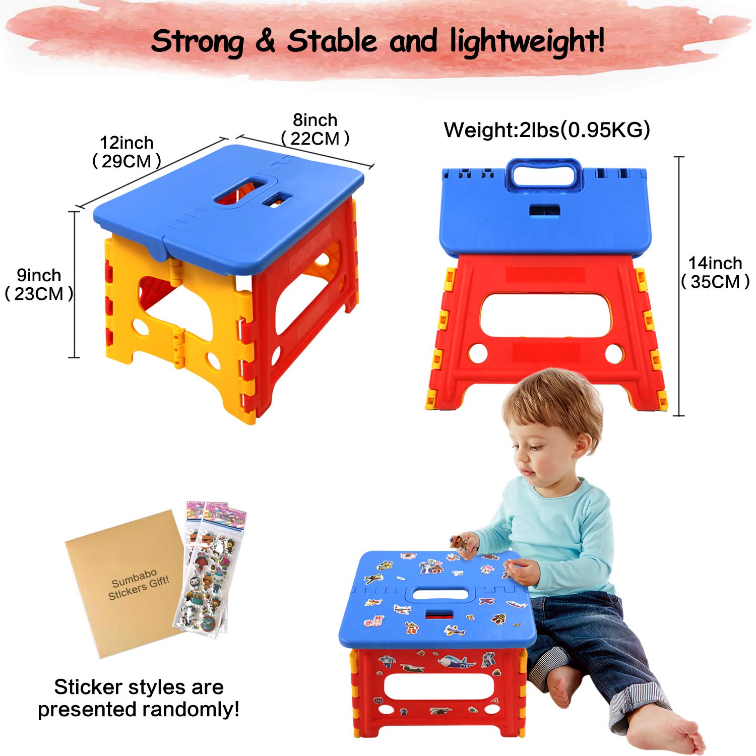 SUMBABO compact stool folded for travel and storage