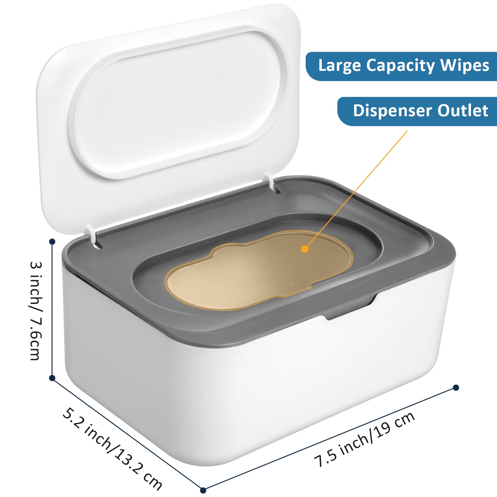Sumind six-pack dark gray wipes dispenser with lid open for quick access