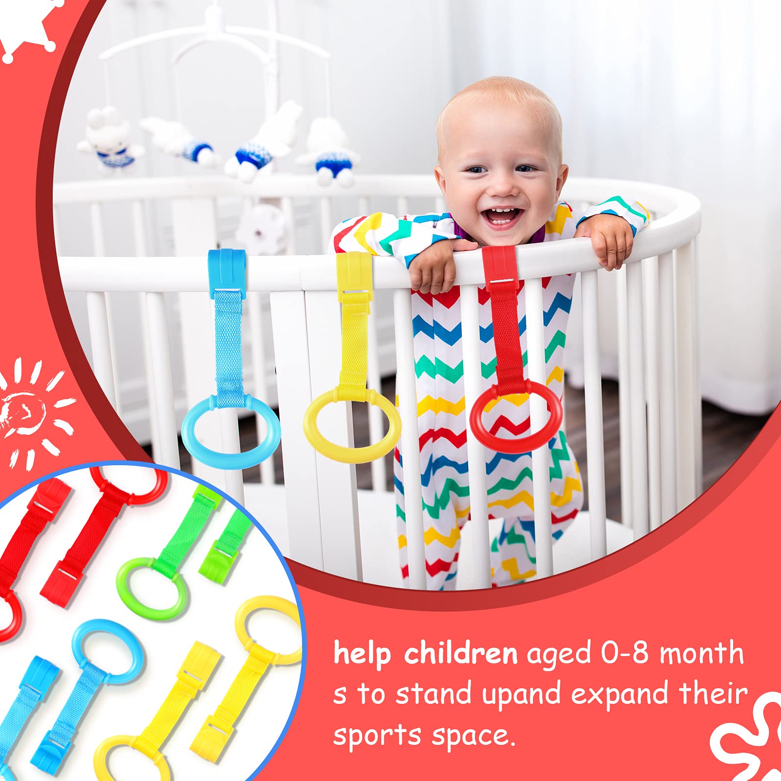 Sumind crib hook ring demonstrates easy installation for safe standing without nails.