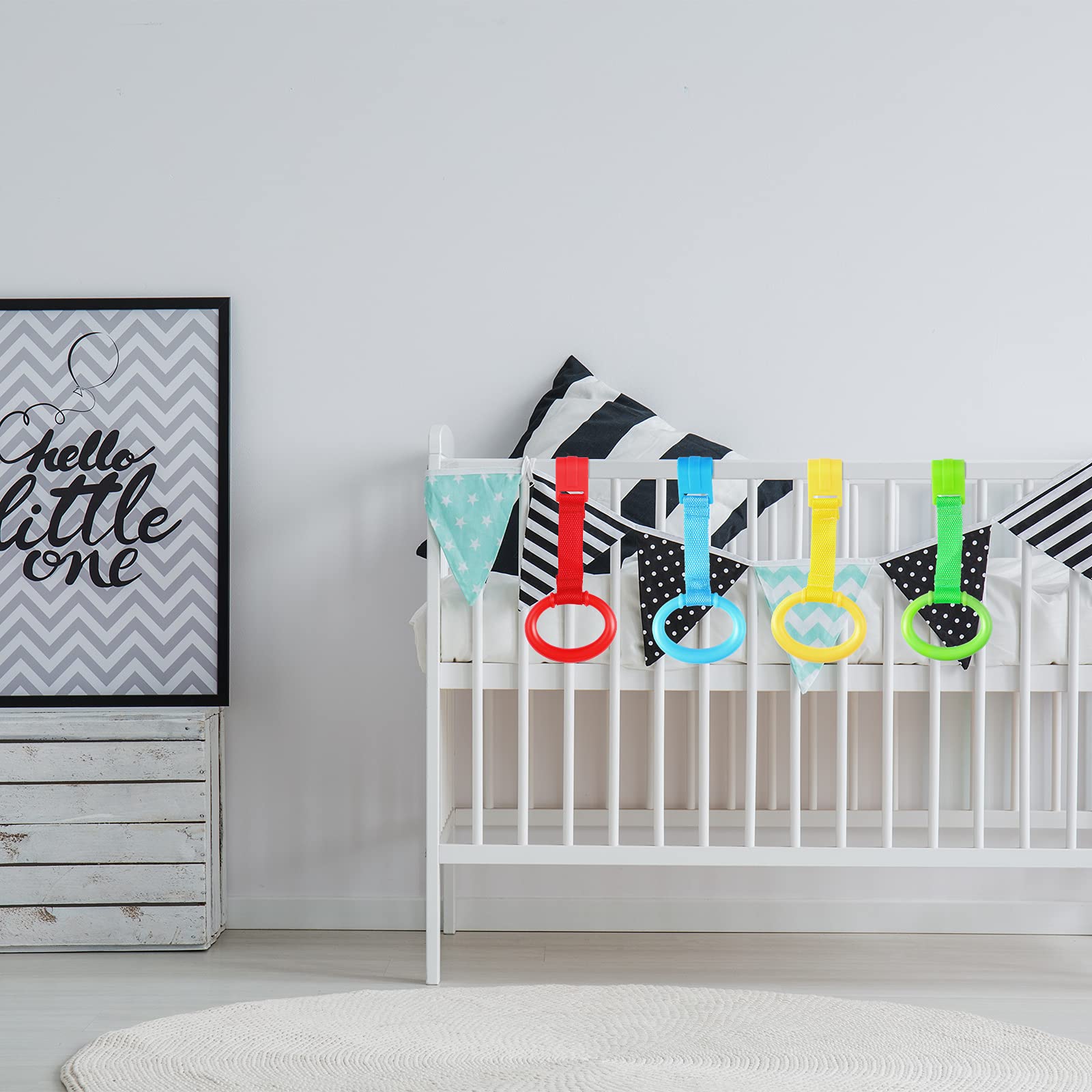 Sumind 6-piece set shown in use with travel beds and play areas.