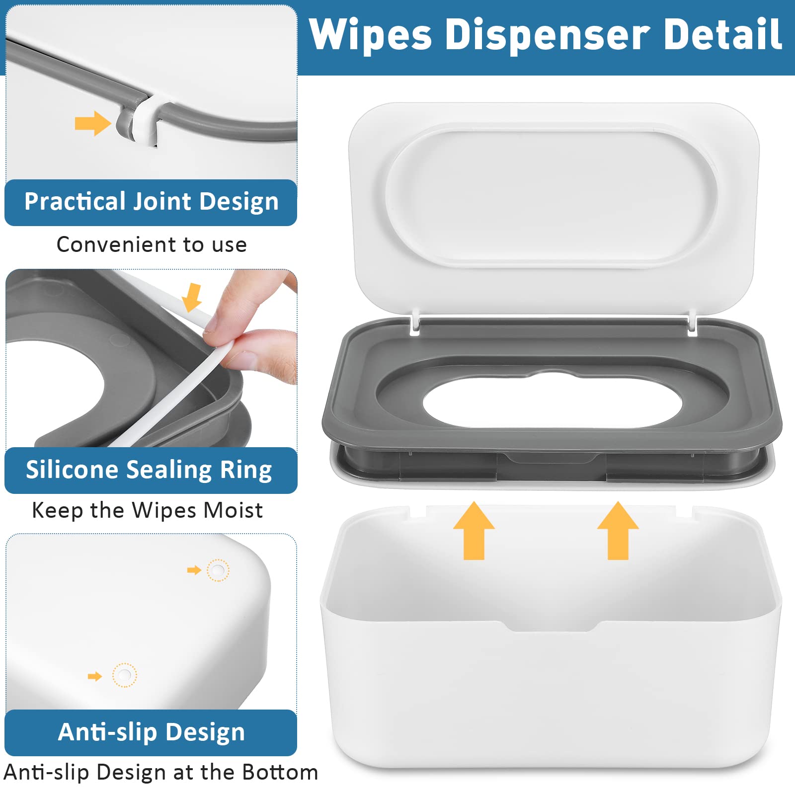 Sumind large-capacity wipes dispenser interior holds over 100 wipes