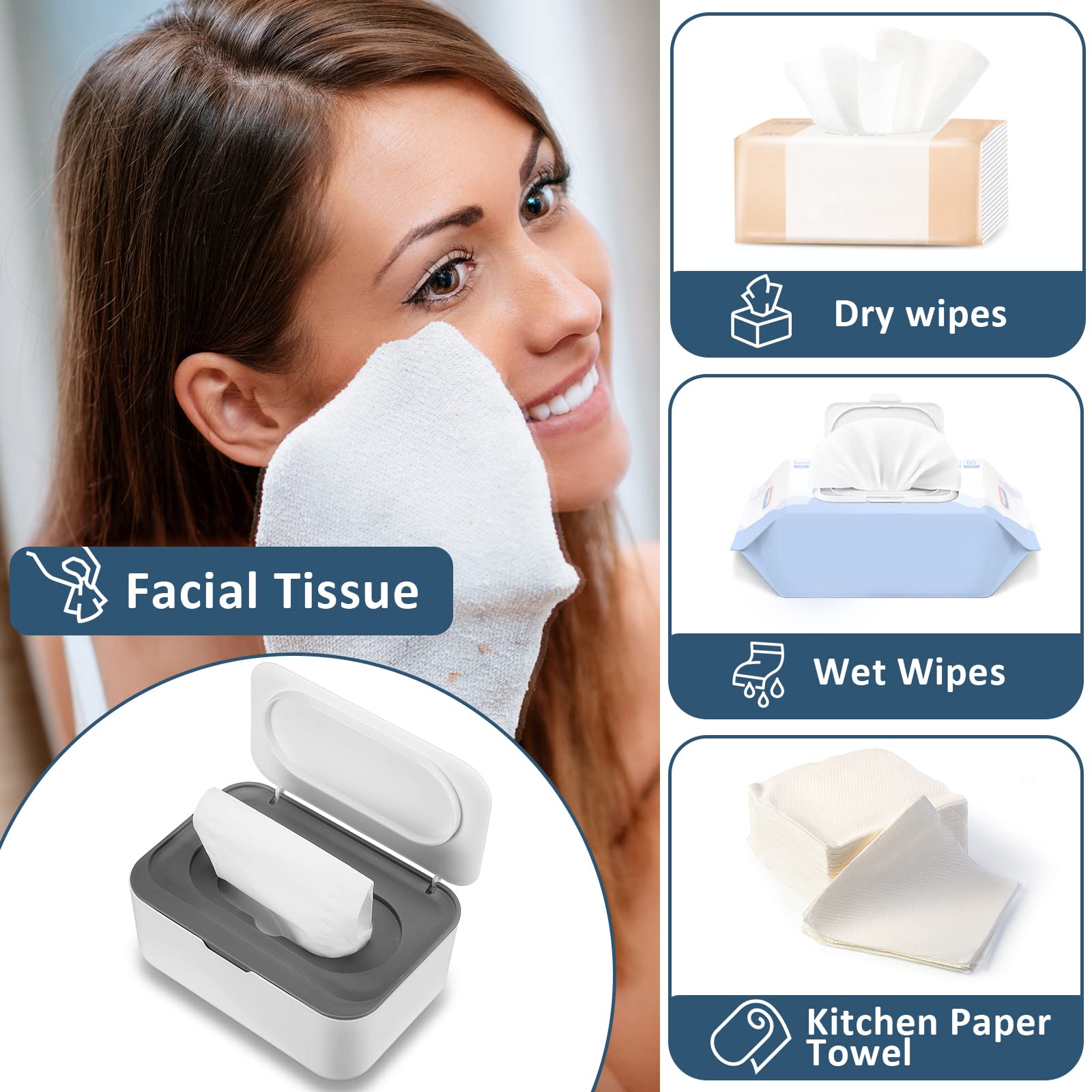 Sumind durable PS plastic wipes dispenser ready for refills