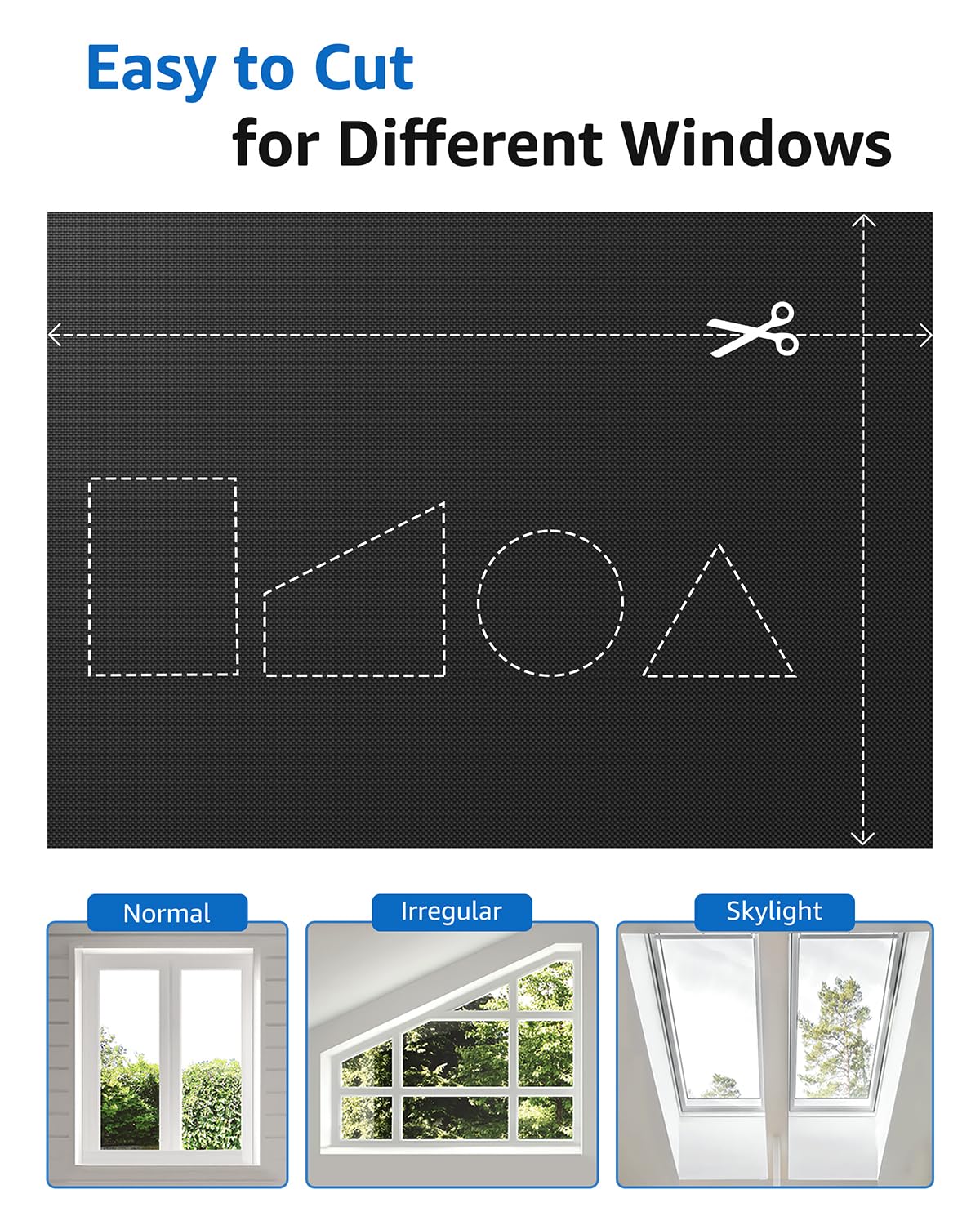 Sumobaby curtains cut-to-fit customization for various door and window shapes.