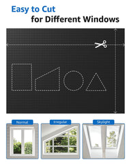 Sumobaby curtains cut-to-fit customization for various door and window shapes.