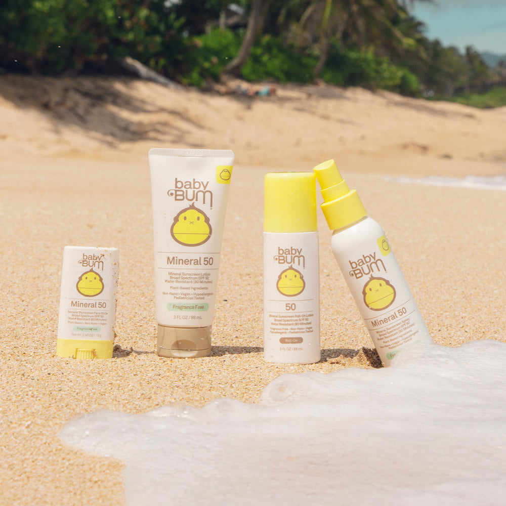 Sun Bum travel-size sunscreen kit enables easy re-application anywhere.