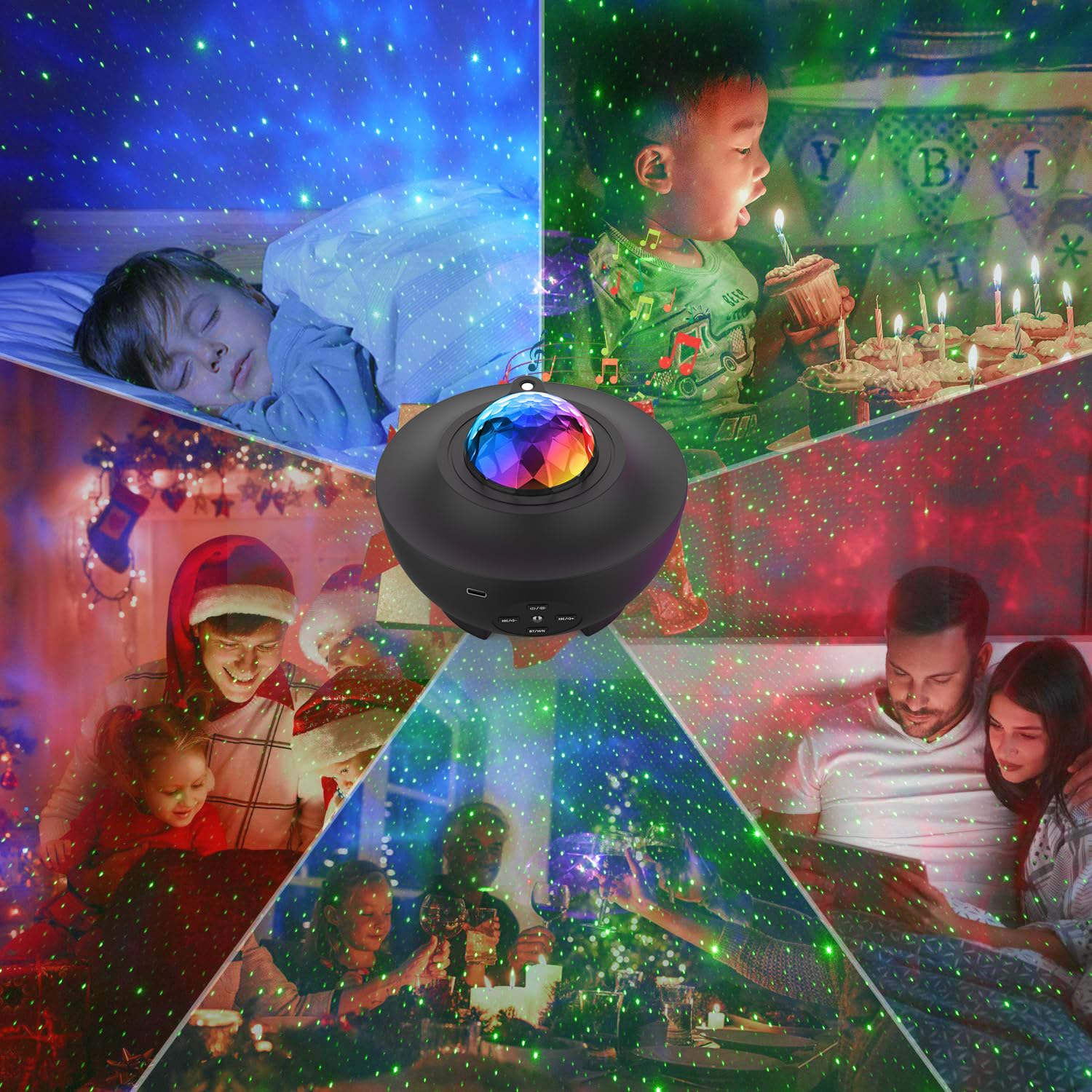 Sunbox Gift-ready Star Projector packaging highlights a thoughtful decor gift for any space.