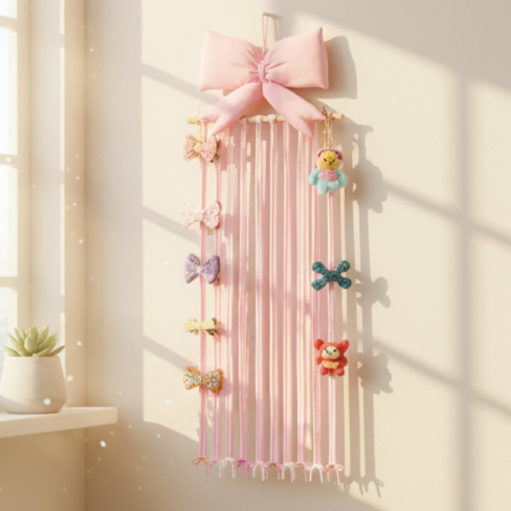 Suncalla cotton-soft material bow organizer is gentle on children's accessories.