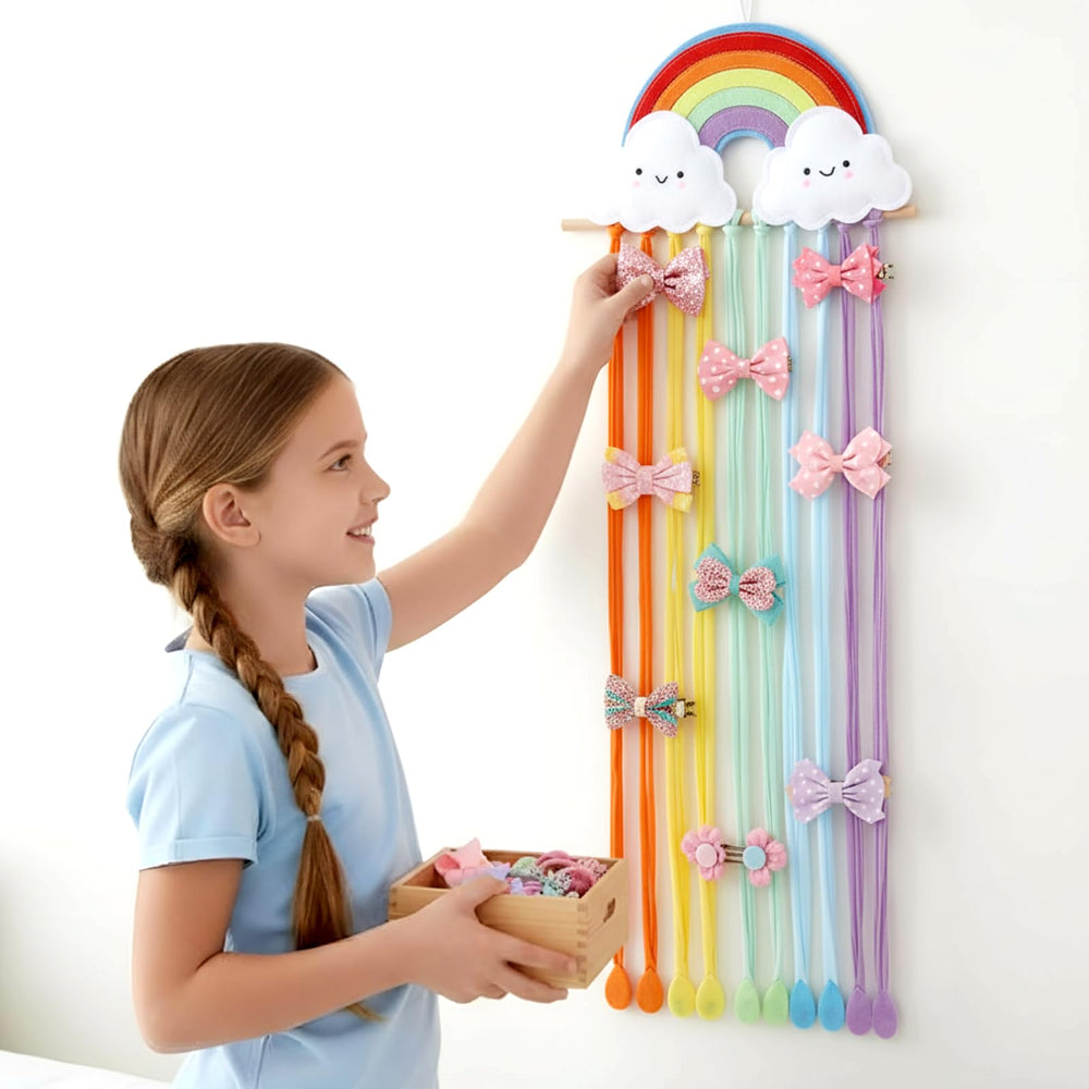 Suncalla wall-hanging storage keeps hair accessories tidy in nursery, bedroom, or living room
